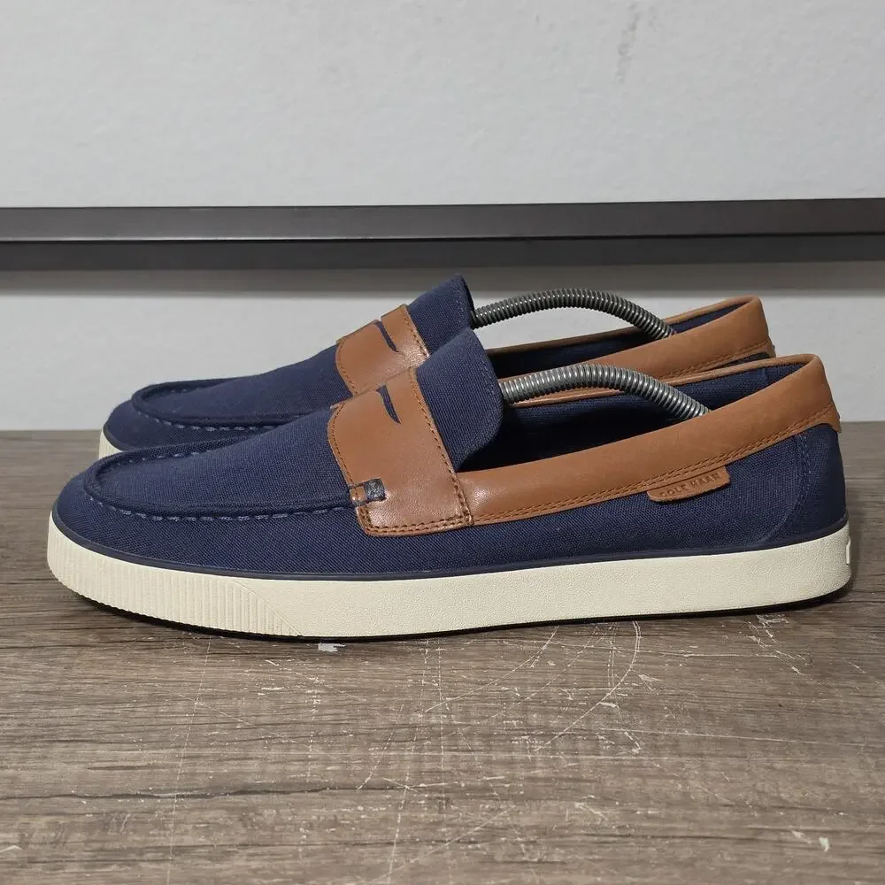 Cole Haan Nantucket 2.0 Men's Slip-On Penny Loafers Shoes Size 11.5 Blue